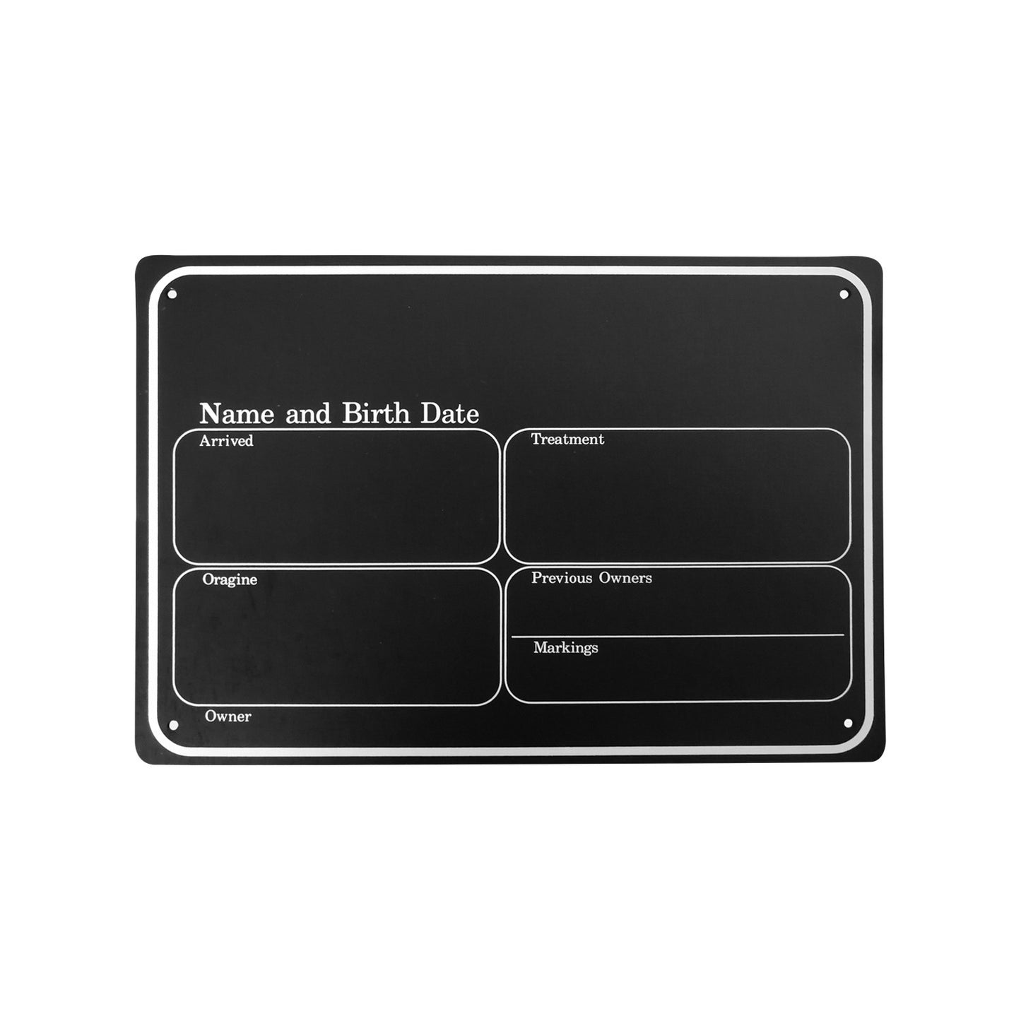 Caja de matrícula de plástico negro Umbria Equitazione