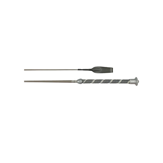 Fusta modelo "Stonr Stripe Flying" mango grip vara brillante Umbria Equitazione - Gris