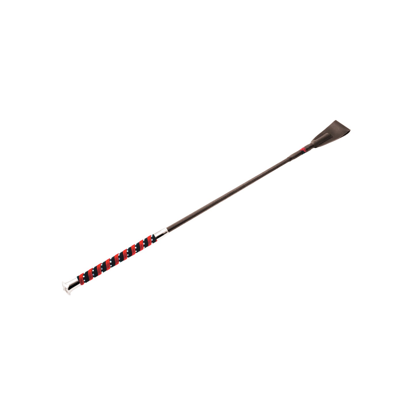 Látigo mango grip con strass Umbria Equitazione - Black/Red