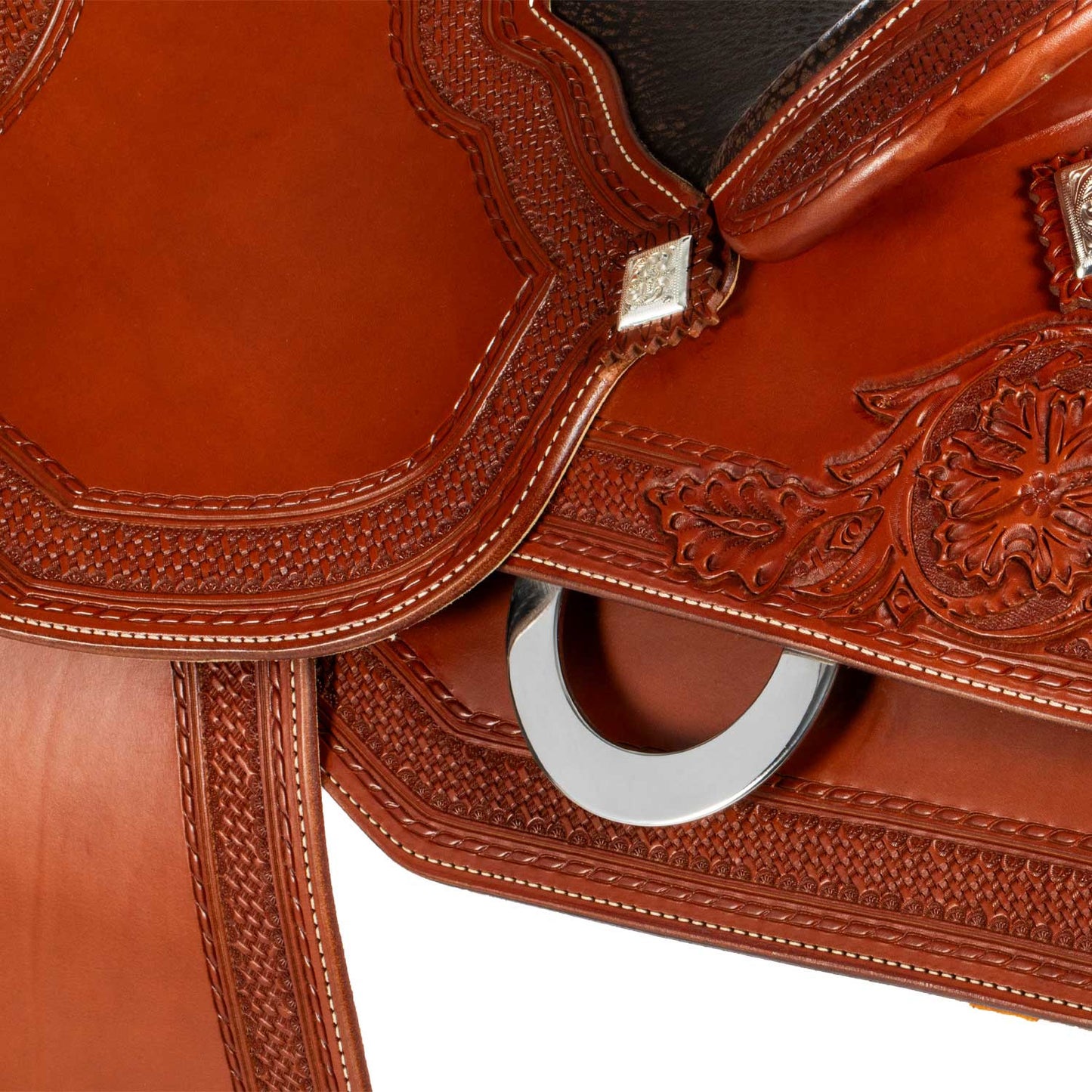 Silla Westwood Classic cutting/team penning borde de asiento acolchado #6 - Cognac / Parana Bb