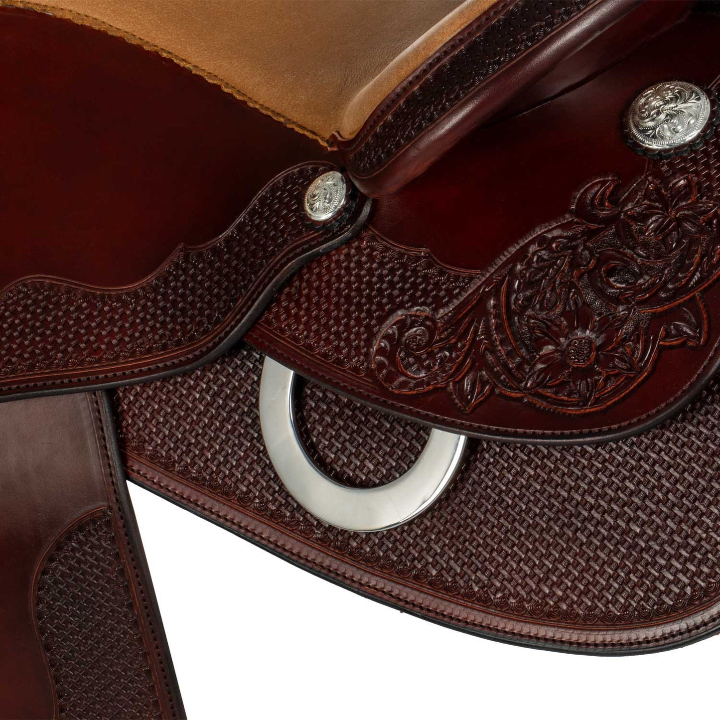 Selle Westwood classic reining big butterfly burdeos - Burgundy / Nabuck Sherry