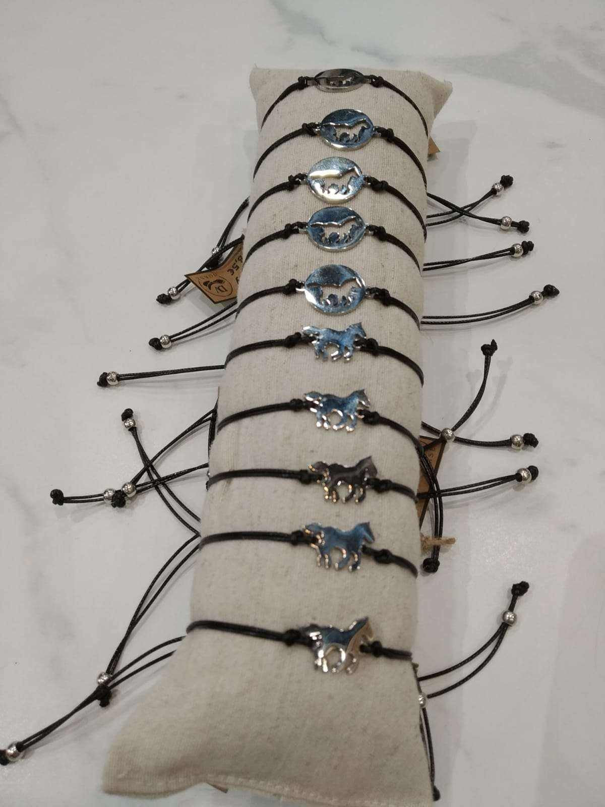Pulsera cuero doble Caballo Inox-Rincón del Valle