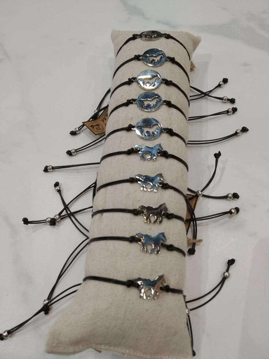 Pulsera cuero doble Caballo Inox-Rincón del Valle