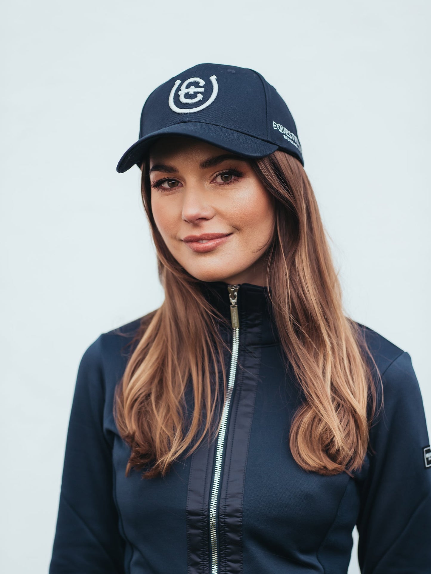 Cap Equestrian Stockholm Cap Navy Silver Cotton detalle 5