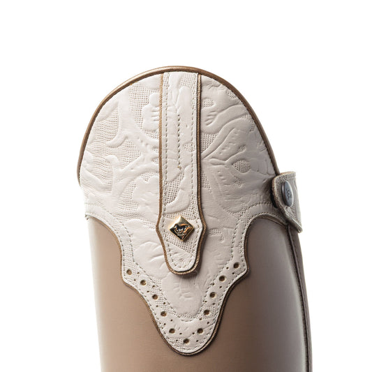 Calzado ecuestre DENIRO S3601 CUSTOM RIDING BOOTS AMERICA BEIGE detalle 2
