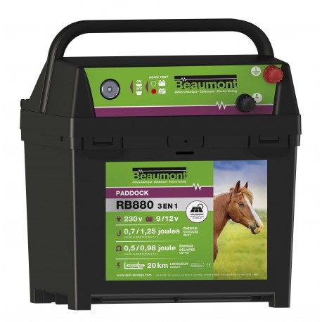 Accesorio ecuestre Estación BEAUMONT - Panel solar RB880 3 en 1 + 10 W - Paddock - T.10 para equitación