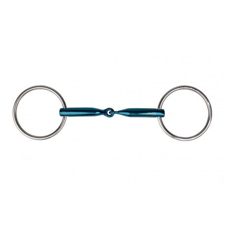 Embocaduras Filete 2 anillas - Eco Blue roto - Metalab - Azul para equitación