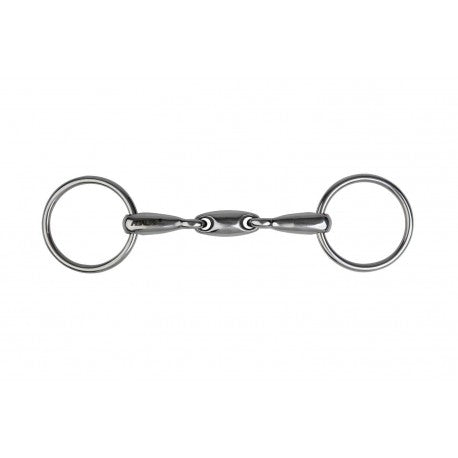 Filete 2 anillas - Embocadura de 3 piezas - Metalab para equitación