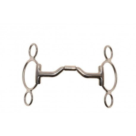 Embocaduras Filete 3 anillas , con puente - Metalab para equitación