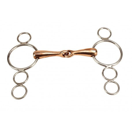 Embocaduras Filete ajustable - Cobre 4 anillas - Feeling - T.Cob para equitación