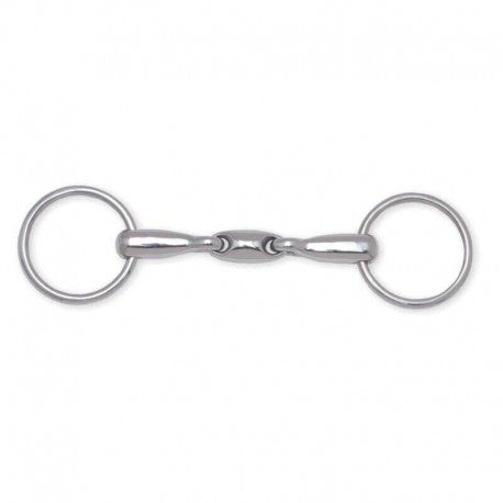 Filete para cabezada doble Embocadura de 3 piezas, 16 mm - Metalab - T para equitación
