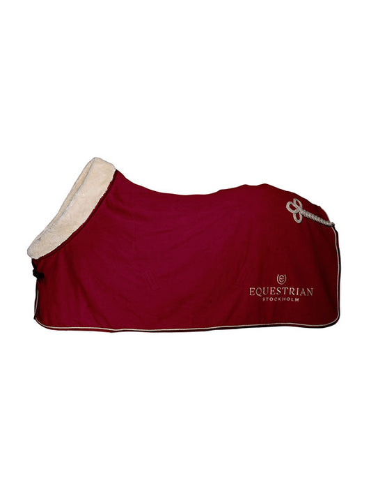 Manta para caballo Equestrian Stockholm Fleece manta Fur Bordeaux para equitación - vista 2