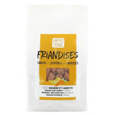 Accesorio ecuestre Golosinas , sabor plátano y zanahoria - Hippotonic para equitación