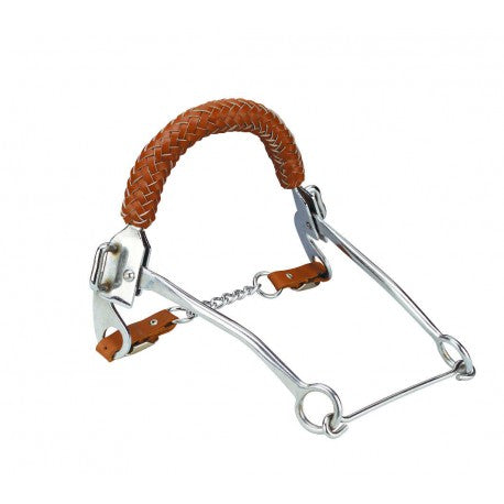 Accesorio ecuestre Hackamore - Cuero trenzado - Feeling para equitación