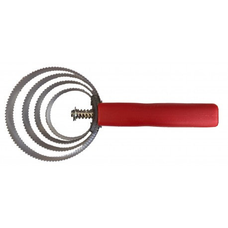 Cepillos Peine Curry redondo metálico, reversible - Hippotonic - Rojo para equitación