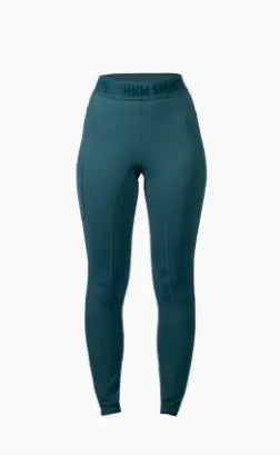 Mallas Leggings -Tabea- c. full silicona Verde HKM para equitación