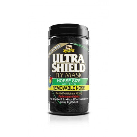 Máscaras antimoscas - UltraShield Flymask, con orejeras y protector na Absorbine para equitación