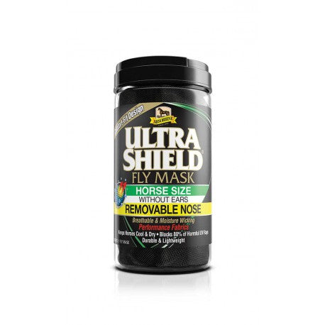 Máscaras antimoscas - UltraShield Flymask, sin orejeras con protector Absorbine para equitación