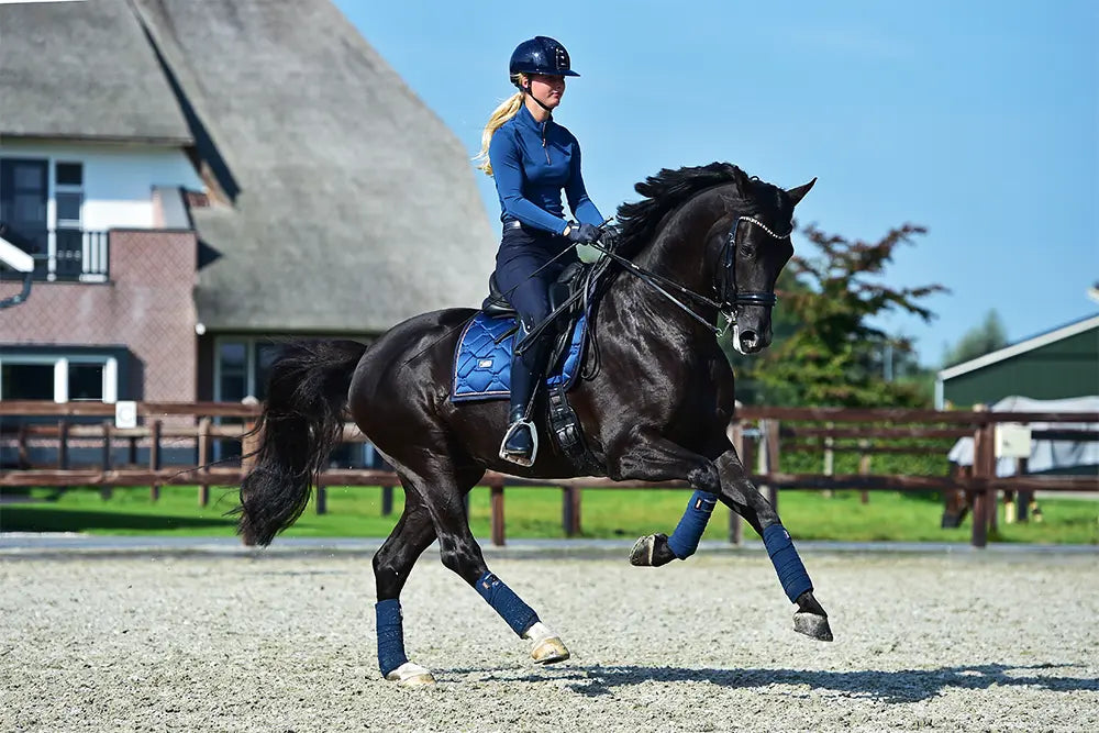 Mantilla de Doma Monaco Blue Equestrian Stockholm-Rincón del Valle