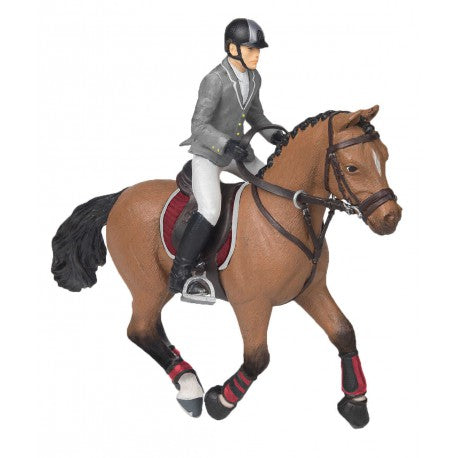 Accesorio ecuestre Caballo de concurso con jinete - Papo para equitación