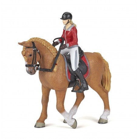 Caballo de paseo con su amazona - Papo para equitación