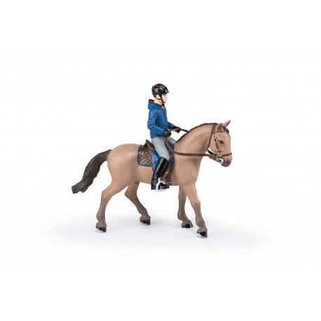 Caballo de paseo con su jinete - Papo para equitación