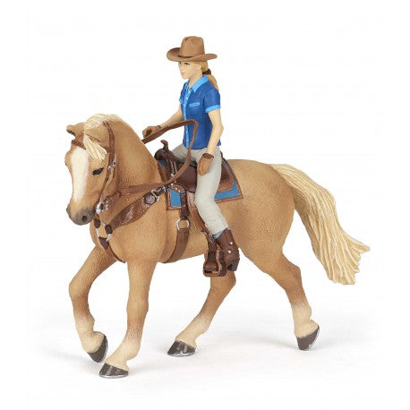 Accesorio ecuestre Caballo western con su amazona - Papo para equitación