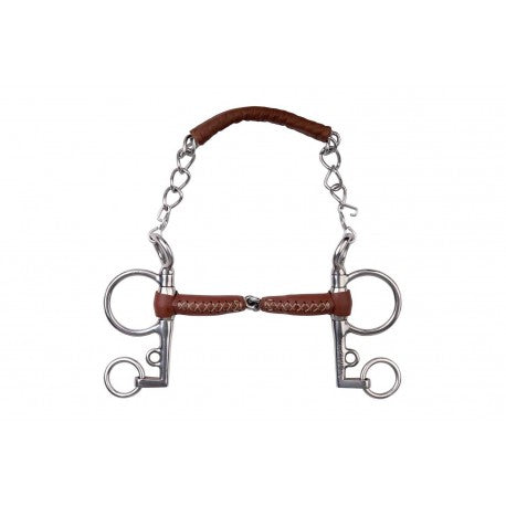Pelham - Pinchless cuero con ramas largas - Metalab para equitación