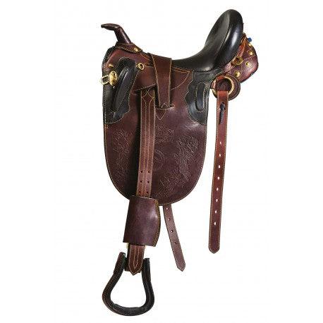 Accesorio ecuestre Stock Silla pespunteada con pomo. - Randol'S - T.039 para equitación