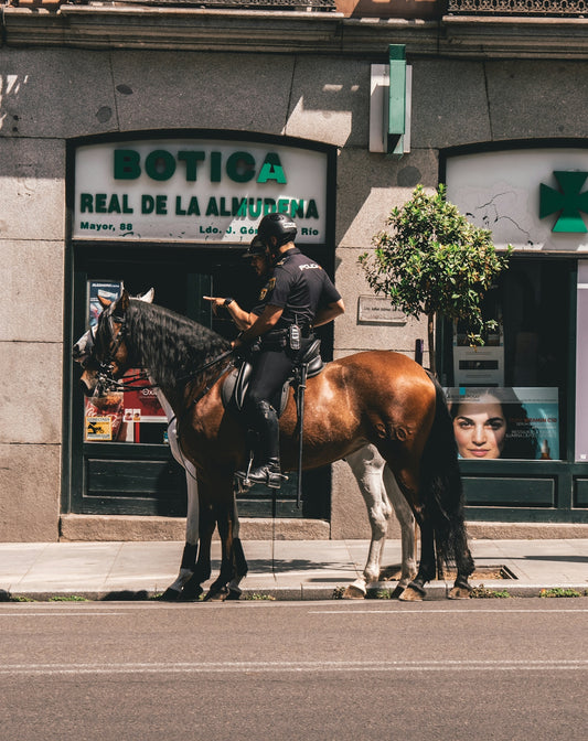 close-up photography of man riding horse