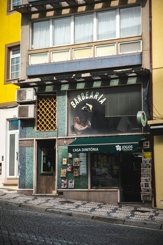 a building with a sign on the front of it