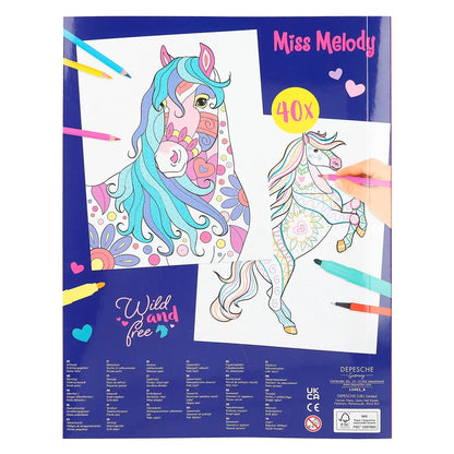 Colour & Design Book para pintar Miss Melody