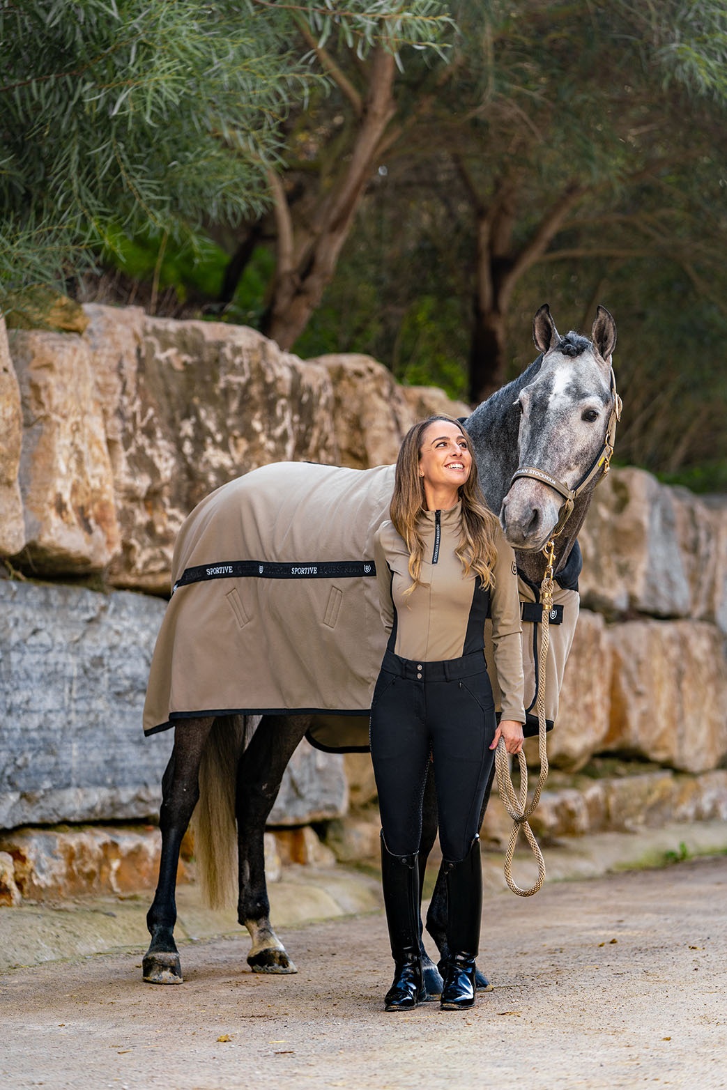 Manta para caballo Equestrian Stockholm Fleece Blanket Performance Chantelle detalle 6