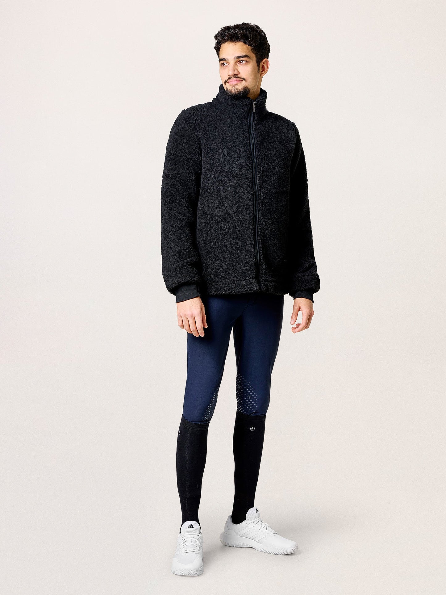 Teddy Fleece Jacket Men Equestrian Stockholm Teddy Fleece Jacket Men Black detalle 5