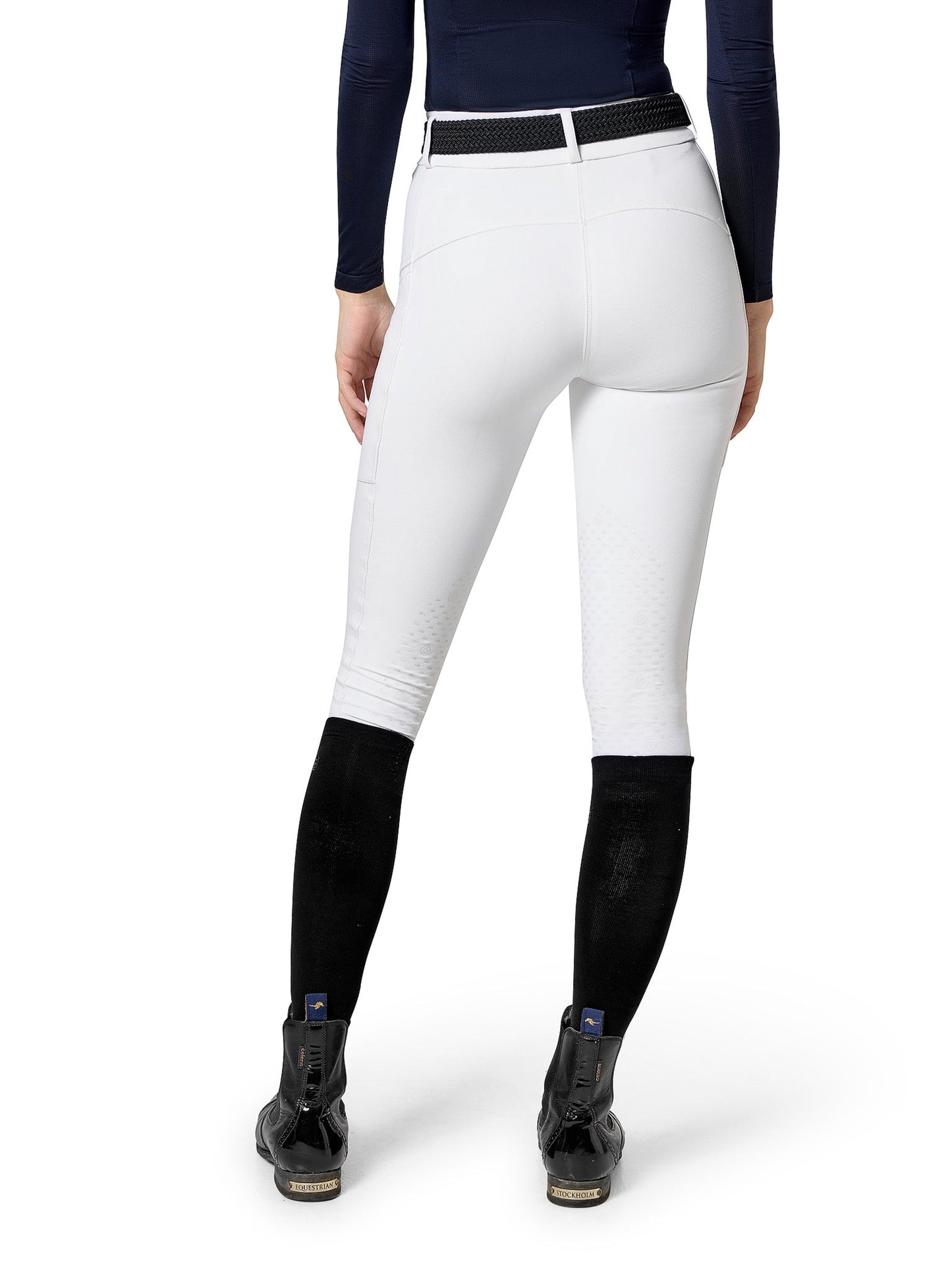 Riding Breeches Elite Equestrian Stockholm Riding Breeches Elite White detalle 6