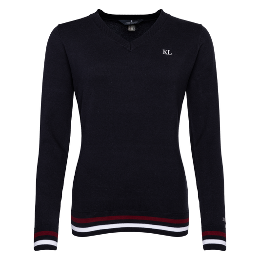 Camisetas Kingsland Classic mujer Knitted V-neck para equitación