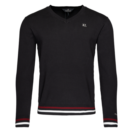Camisetas Kingsland Classic hombre Knitted V-neck para equitación