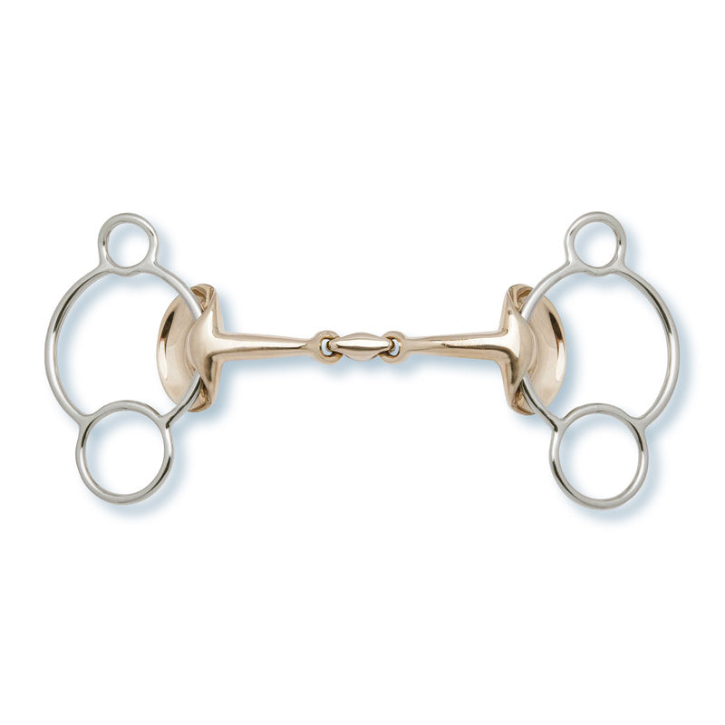 3-Ring Bits Stübben Golden Wings 3-Ring Gag double broken 14mm vista principal