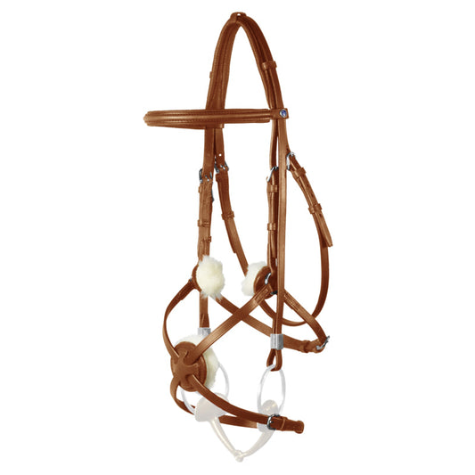 Cabezada Stübben Bridle 2305 Leitrim Mexican Figure 8 Noseband con para equitación