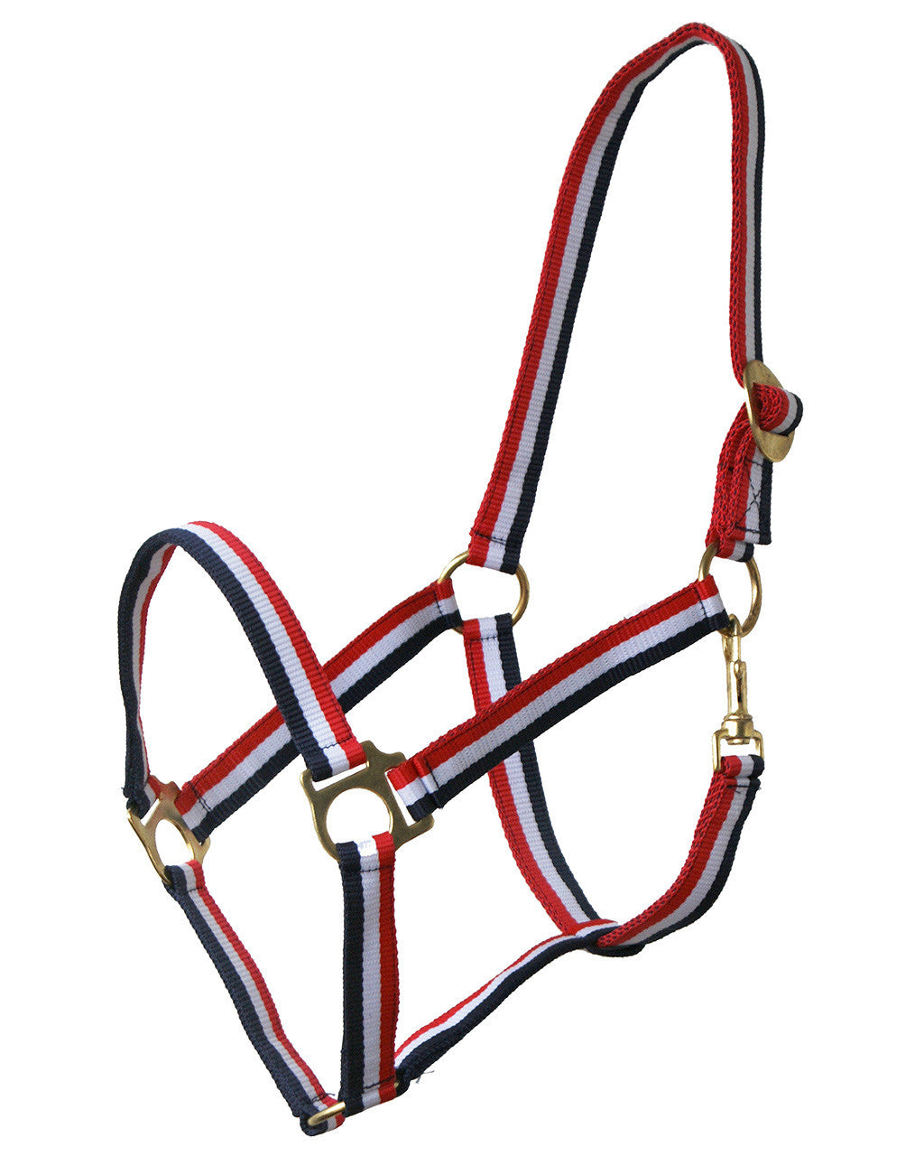 Cabezada de cuadra Head collar Rojo/Blanco/Azul QHP para equitación - vista 10