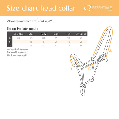 Cabezada de cuadra Rope halter basic QHP para equitación - vista 3