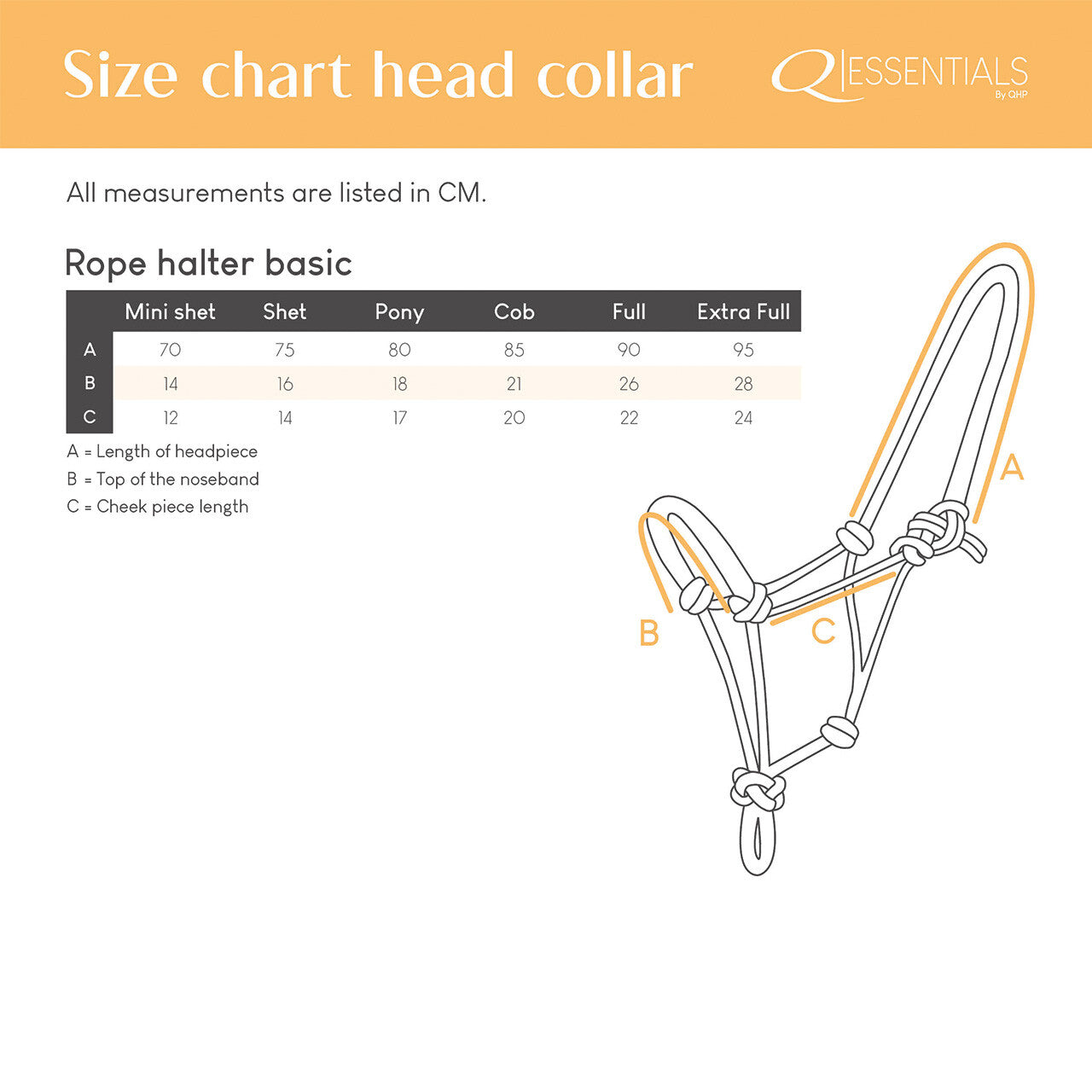 Cabezada de cuadra Rope halter basic QHP para equitación - vista 9