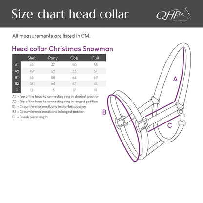 Cabezada de cuadra Head collar Christmas QHP para equitación - vista 3