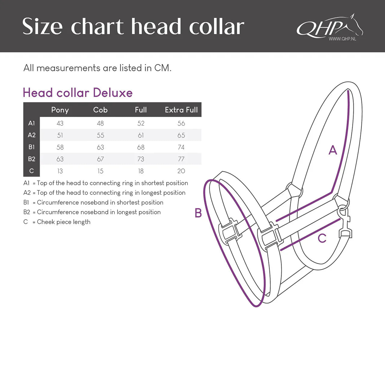 Cabezada de cuadra Head collar Deluxe QHP para equitación - vista 6