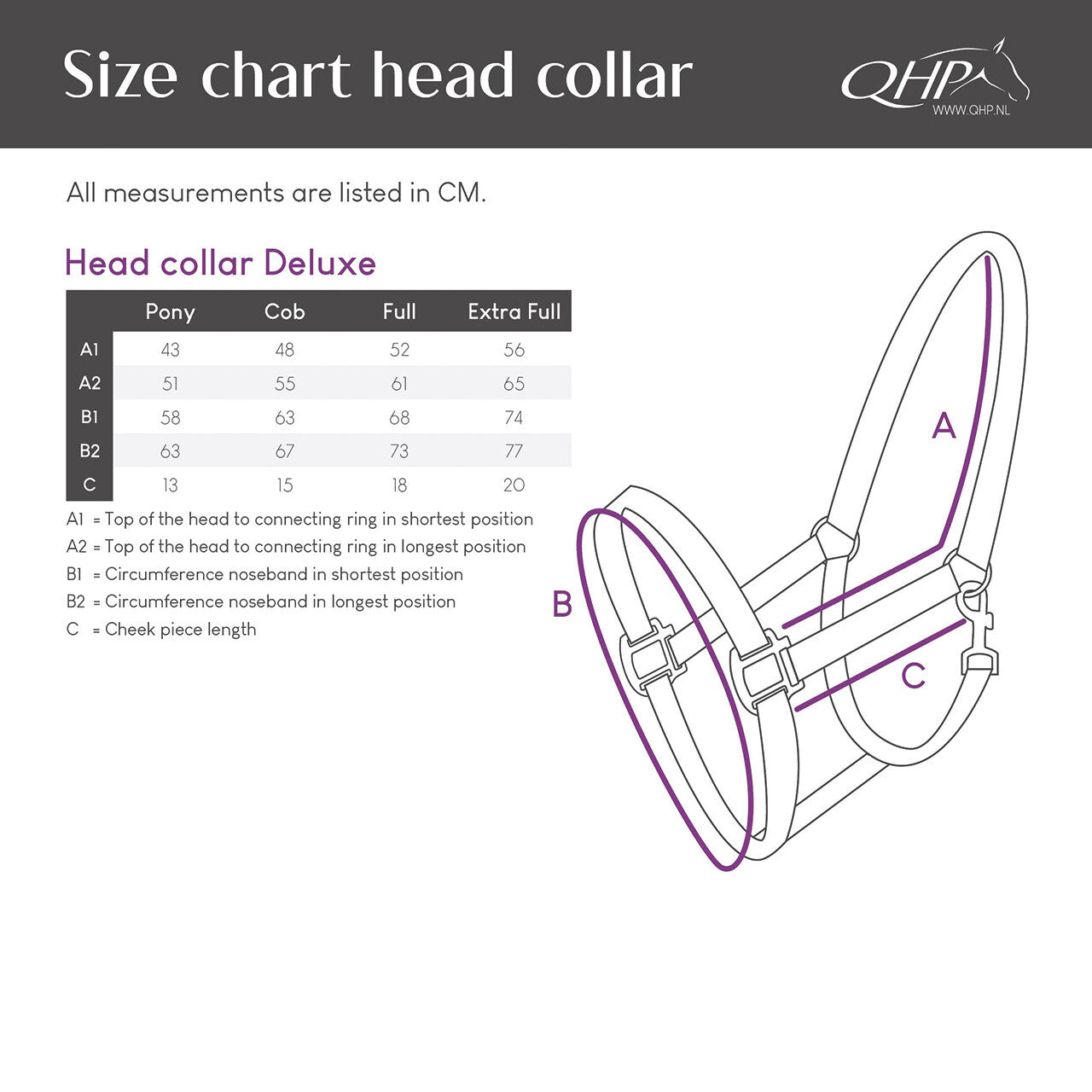 Cabezada de cuadra Head collar Deluxe QHP para equitación - vista 9