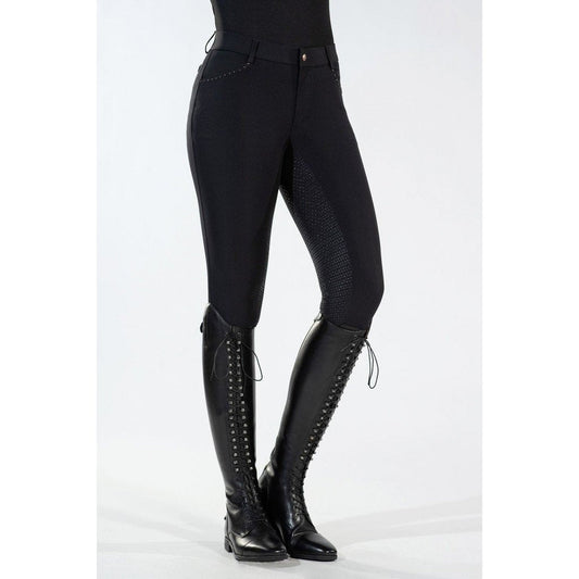 Pantalones Silicone Full Seat pantalón de equitación HKM Style Women´s pantalón de equitación Rosegold Glamour Style para equitación