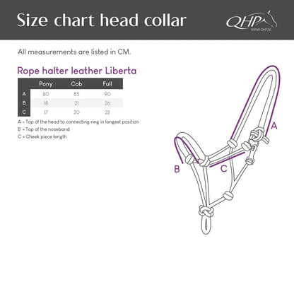 Cabezada de cuadra Rope halter cuero Liberta QHP para equitación - vista 8