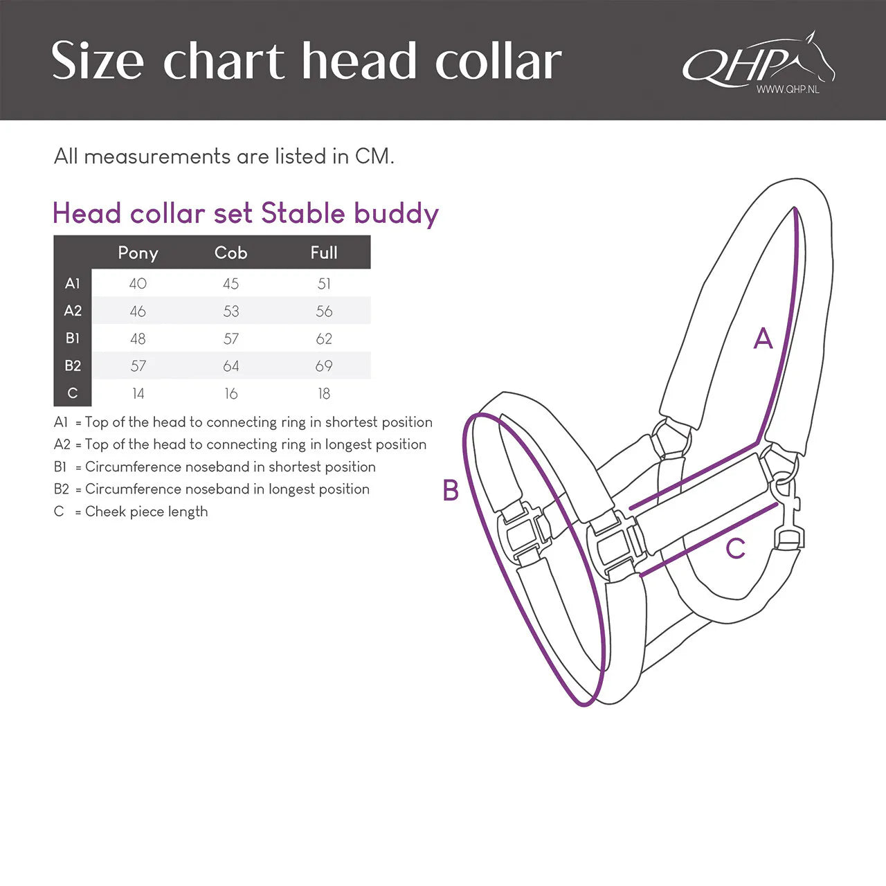 Cabezada de cuadra Head collar set Stable buddy QHP para equitación - vista 14