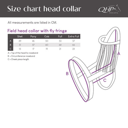 Flecos antimoscas Field head collar con fly fringe QHP para equitación - vista 15