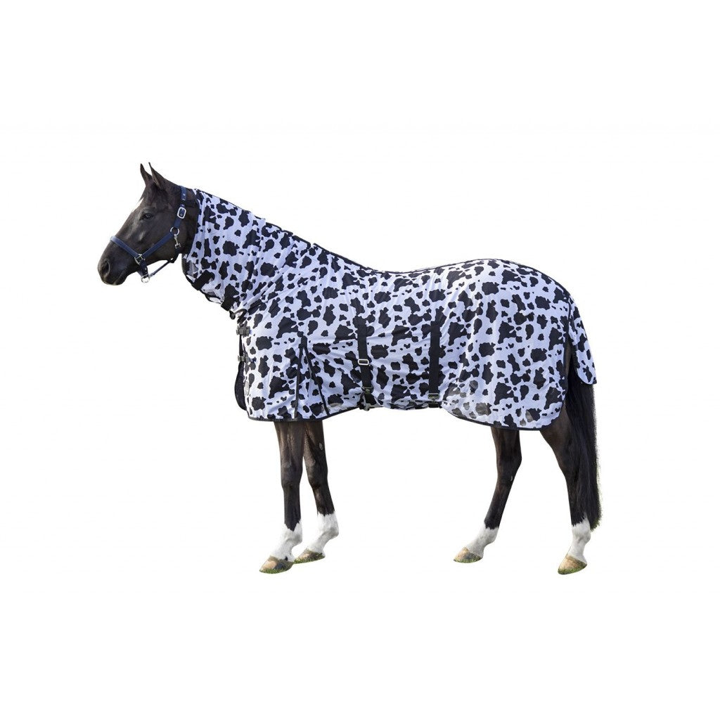 Manta para caballo HKM Fly Rug Combo Cow vista principal